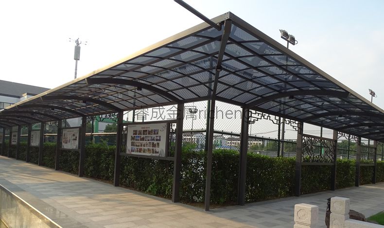 中國(guó)人壽鋁合金車(chē)棚、鋁合金雨棚案例