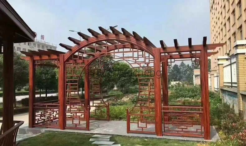 鋁合金廊架-拱形葡萄架，葡萄架效果圖，葡萄架報(bào)價(jià)
